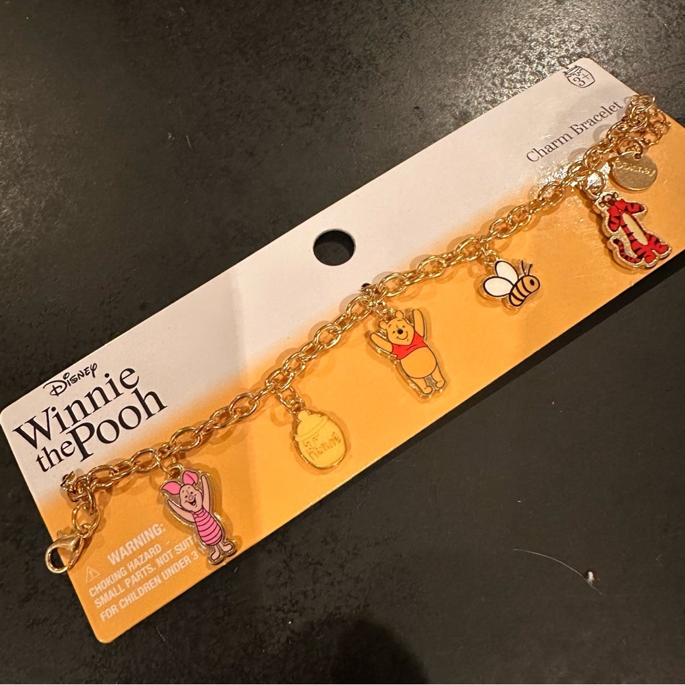 DISNEY | Gold Tone Winnie the Pooh Charm Bracelet